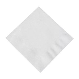   Koktél szalvéta 20x20cm, 2 rétegű hajtogatott, fehér (2500 lap)