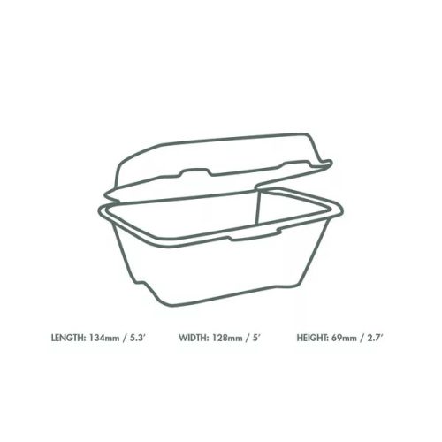 Cukornád hamburgeres doboz 134x128x69mm | 50 db/csomag