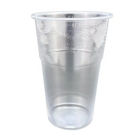   5 dl műanyag söröspohár, natúr ∅95MM, fedelezhető 50db/csomag