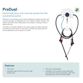   ProDual, detergent spraying system, 25 m hose, SS lance 60cm 